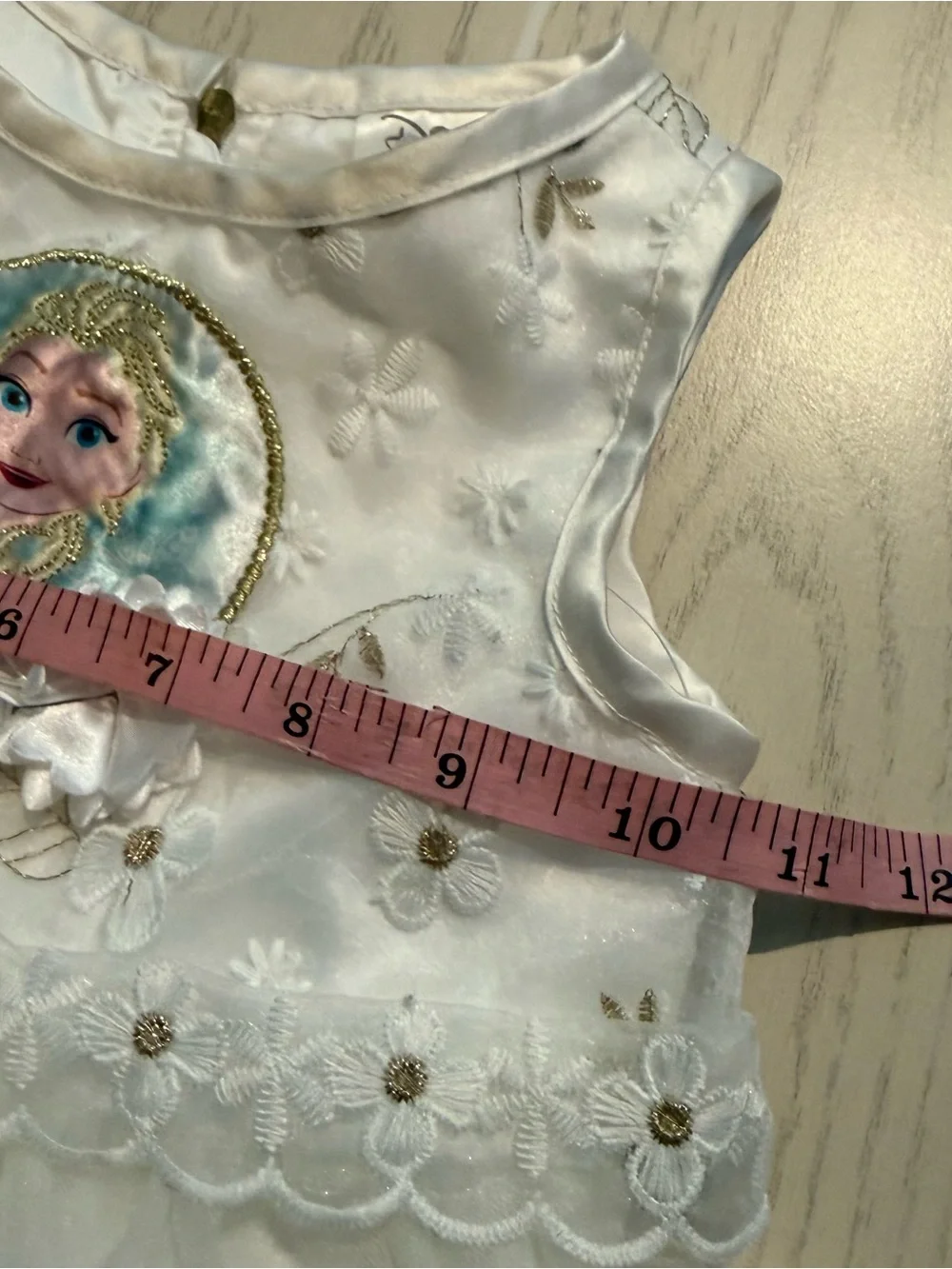 Disney Store Frozen Elsa Dress Girls 2 White Tulle‎ Princess Costume EUC